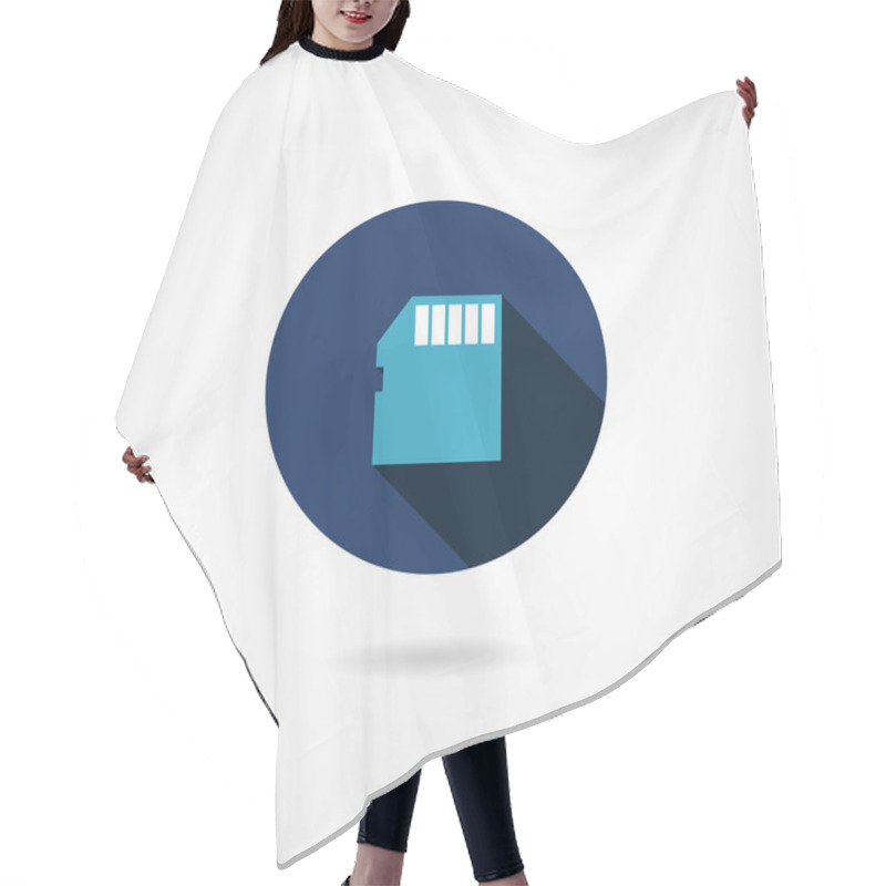 Personality  Memory Card Icon Hair Cutting Cape