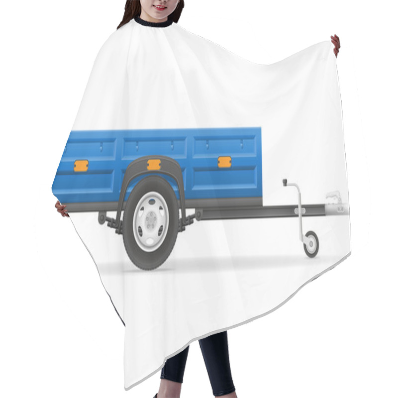 Personality  Car Trailer For The Transportation Of Goods Vector Illustration Hair Cutting Cape