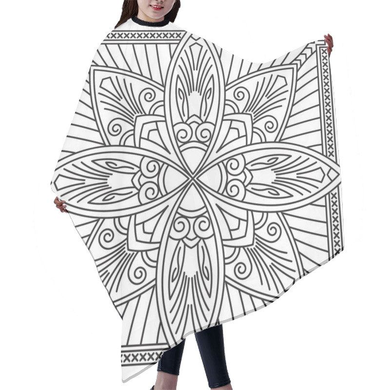 Personality  Mandala Ethnic Design Hair Cutting Cape