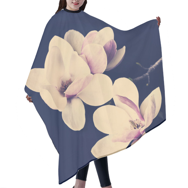 Personality  Magnolia Branch Flowers Hair Cutting Cape