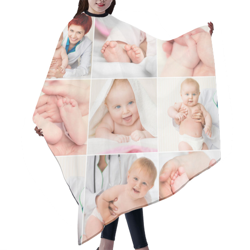 Personality  Baby At The Doctor Pediatrician Hair Cutting Cape