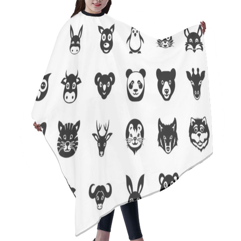 Personality  Animal Faces Vector Icons 1 Hair Cutting Cape