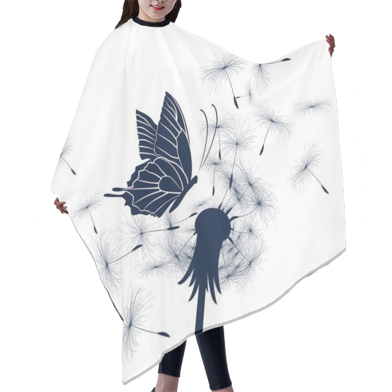 Personality  Butterfly With Dandelion.  Hair Cutting Cape