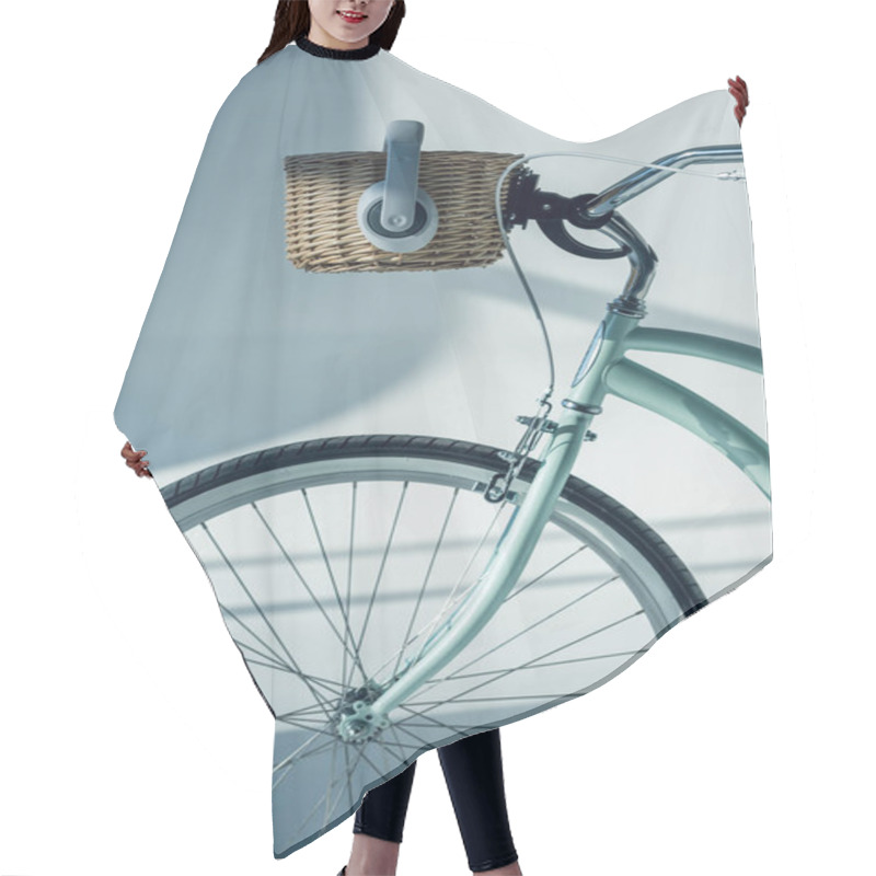 Personality  Hipster Bicycle With Basket Hair Cutting Cape