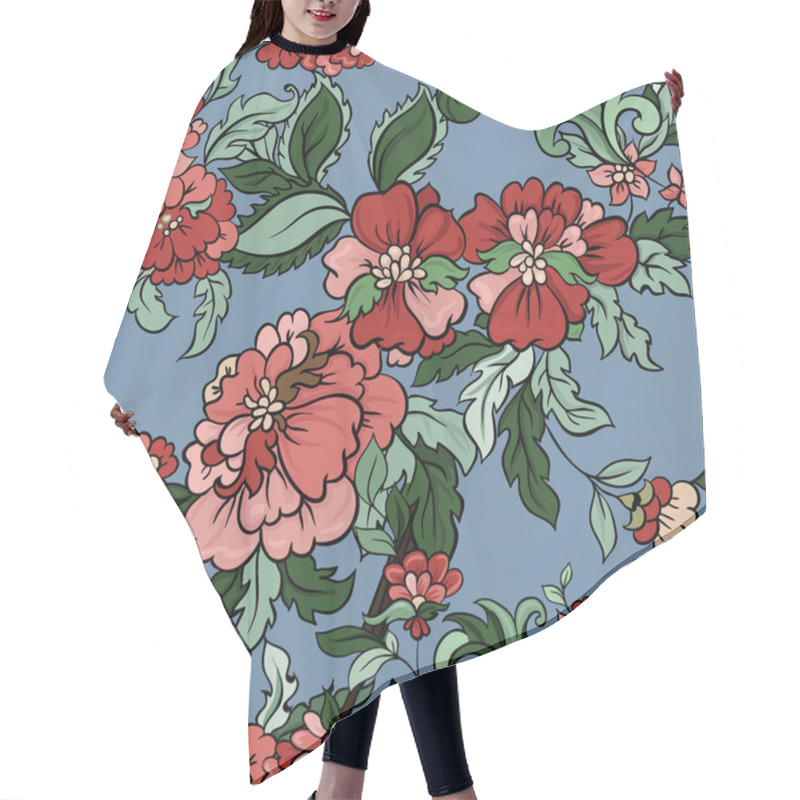 Personality  Beautiful Floral Seamless Pattern Hair Cutting Cape