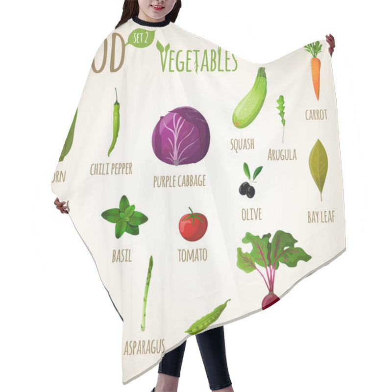 Personality  Food Vegetables Set Hair Cutting Cape