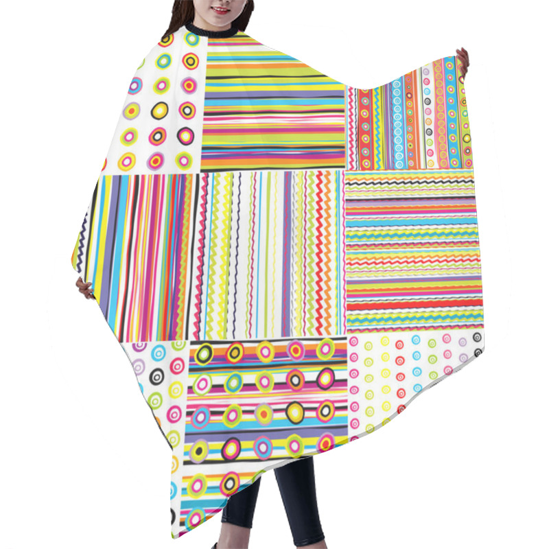 Personality  Dotted And Striped Backgrounds Hair Cutting Cape