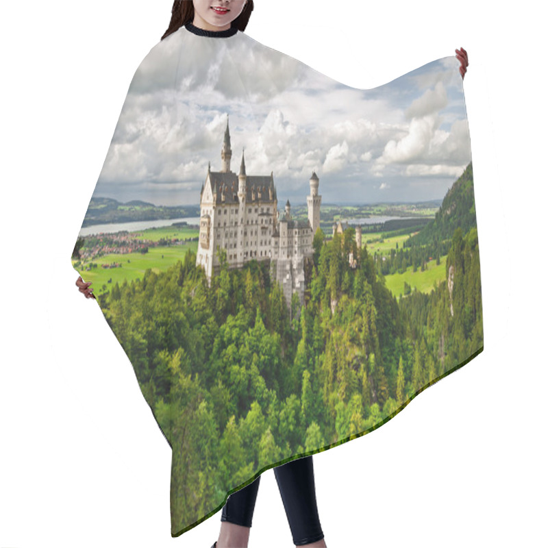 Personality  Castle Neuschwanstein In The Mountains Hair Cutting Cape