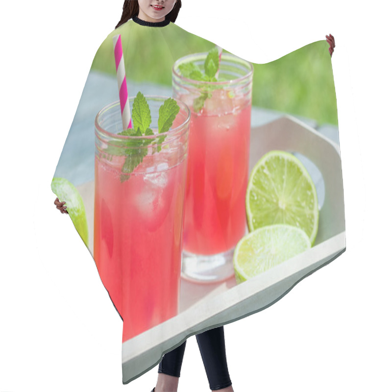 Personality  Two Glasses Of Ice Cold Lemonade Hair Cutting Cape