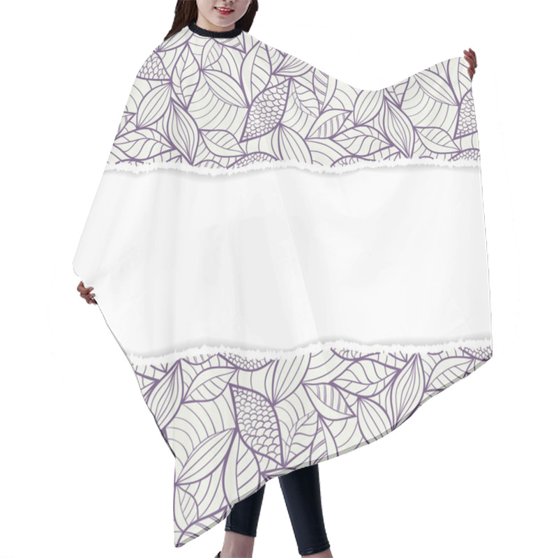 Personality  Pattern With Torn Paper Hair Cutting Cape