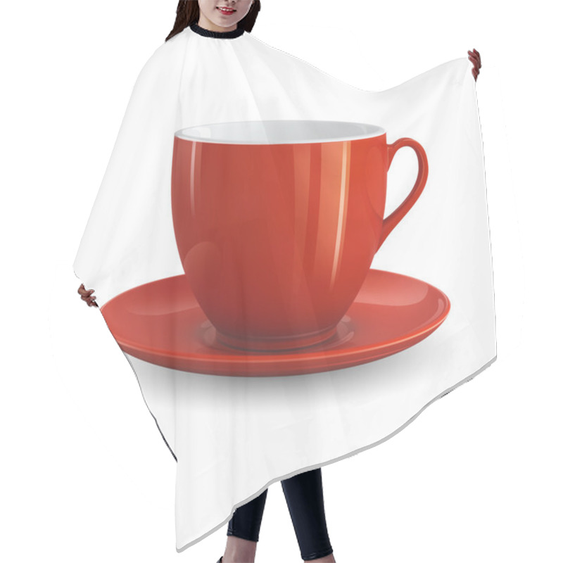 Personality  Red Cup Hair Cutting Cape