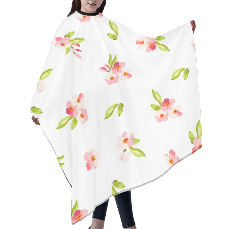 Personality  Pattern With Little Pink Flowers Hair Cutting Cape