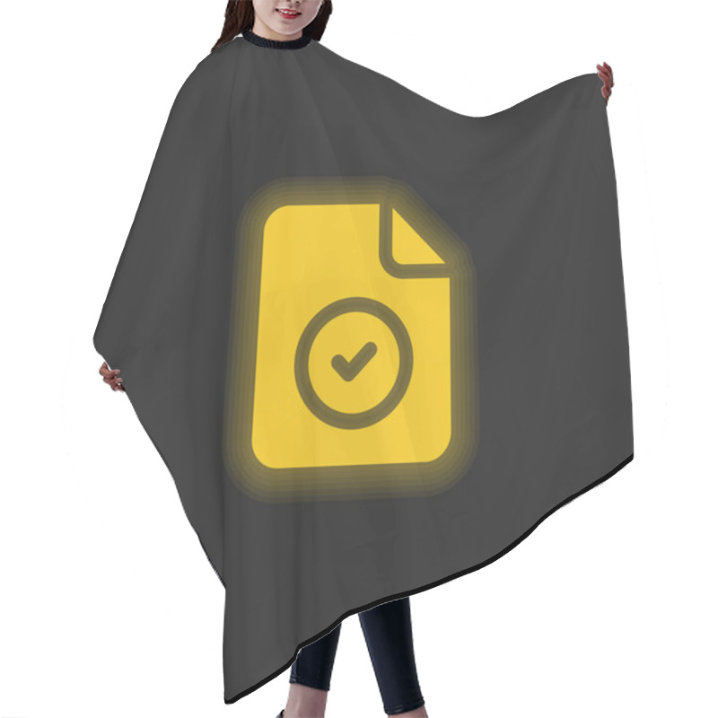 Personality  Accepted Yellow Glowing Neon Icon Hair Cutting Cape