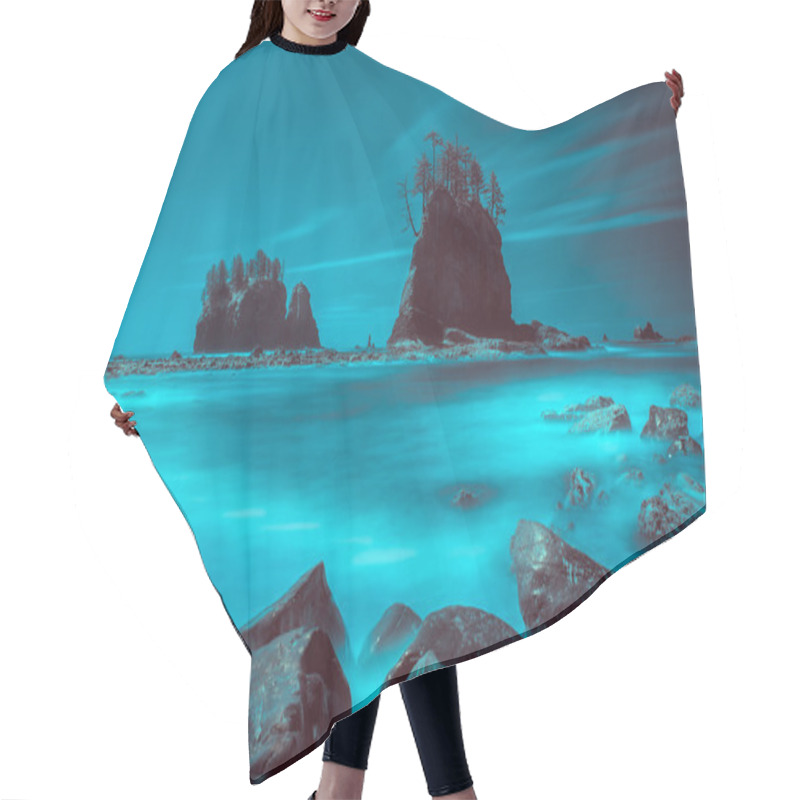 Personality  Pacific Moody Sea Stacks Hair Cutting Cape