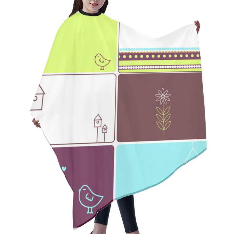 Personality  Love Birds Designs Hair Cutting Cape