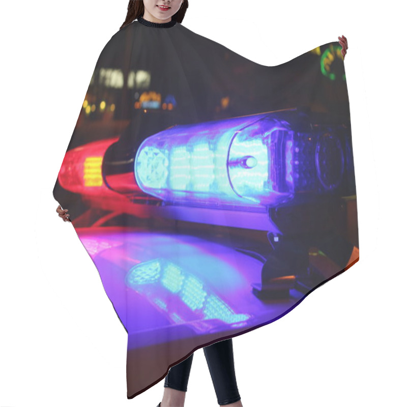 Personality  Police Lights By Night Hair Cutting Cape