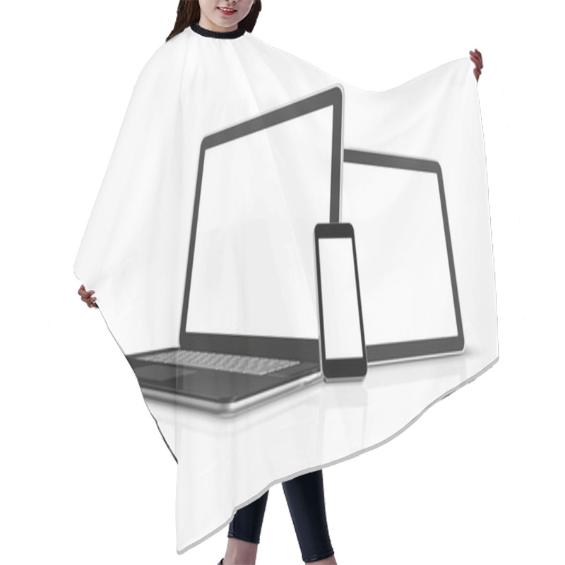 Personality  Laptop, Mobile Phone And Digital Tablet Pc Computer Hair Cutting Cape