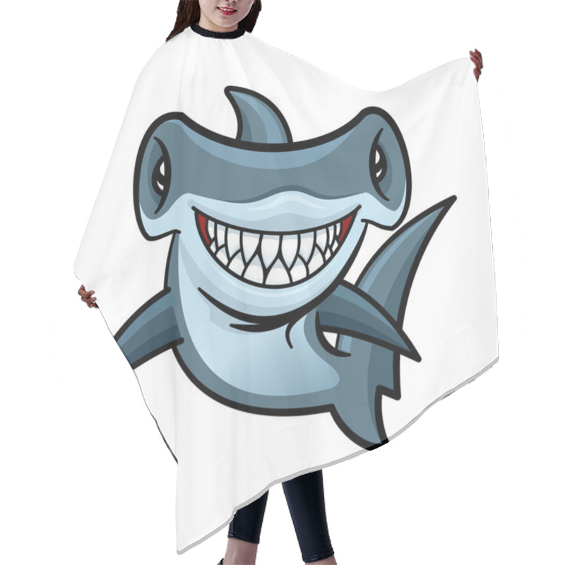 Personality  Happy Cartoon Hammerhead Shark Character Hair Cutting Cape