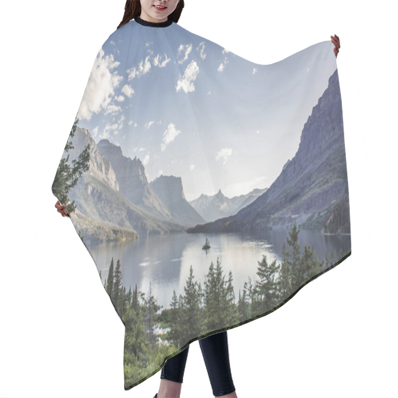 Personality  Wild Goose Island In St. Mary Lake - Glacier National Park Hair Cutting Cape