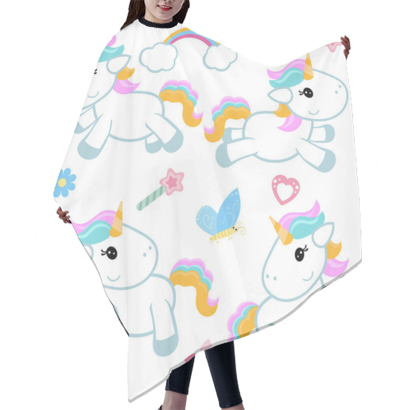 Personality  Set Of Unicorn Hair Cutting Cape