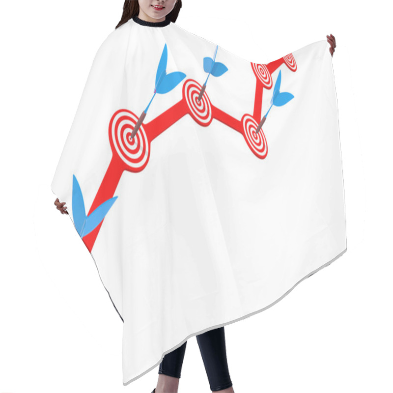 Personality  Darts And A Target On The Diagram Hair Cutting Cape