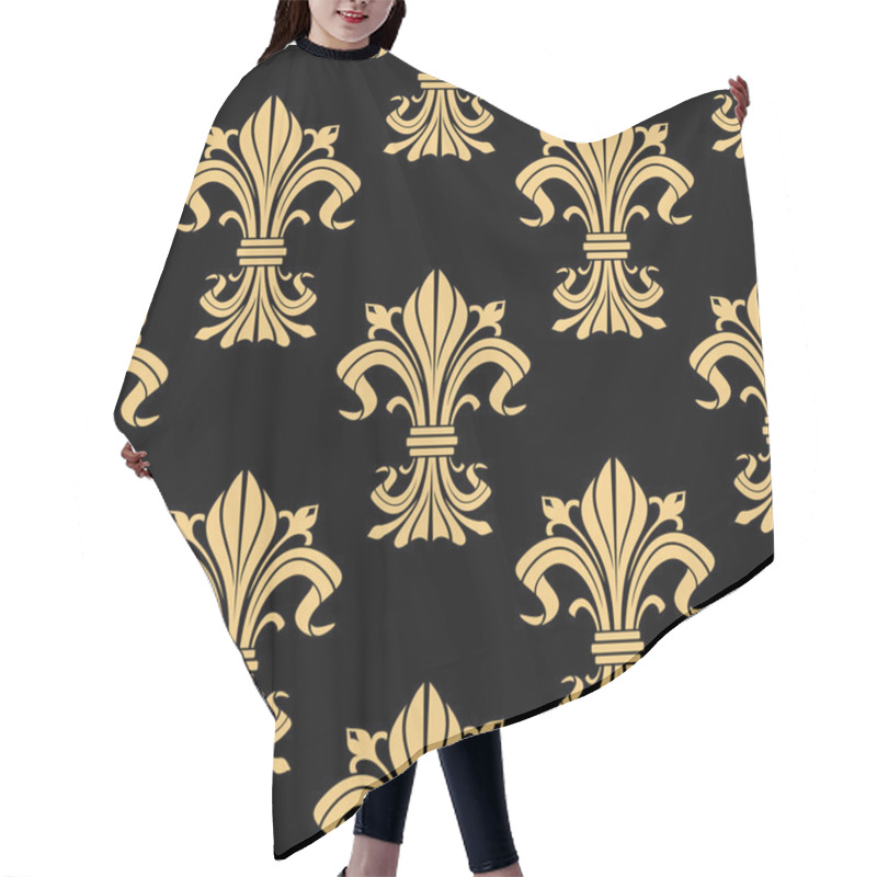 Personality  Golden Victorian Fleur-de-lis  Pattern Hair Cutting Cape