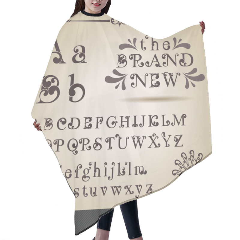 Personality  Swirly Alphabet. Hair Cutting Cape