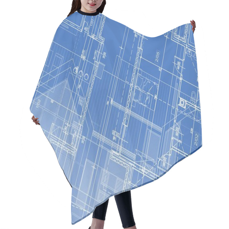 Personality  House Project Blueprint Hair Cutting Cape