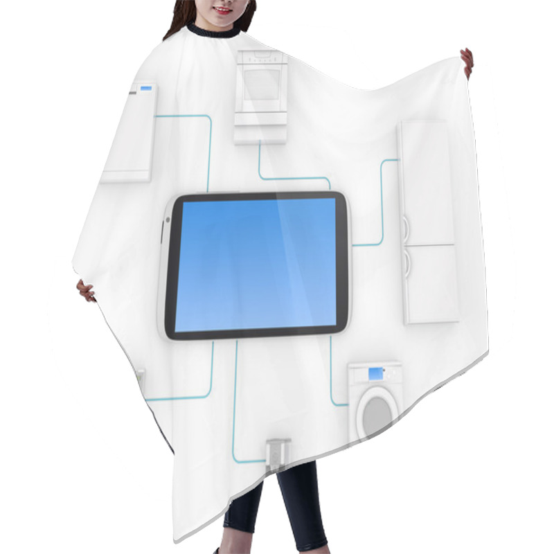 Personality  Internet Of Things Concept Hair Cutting Cape