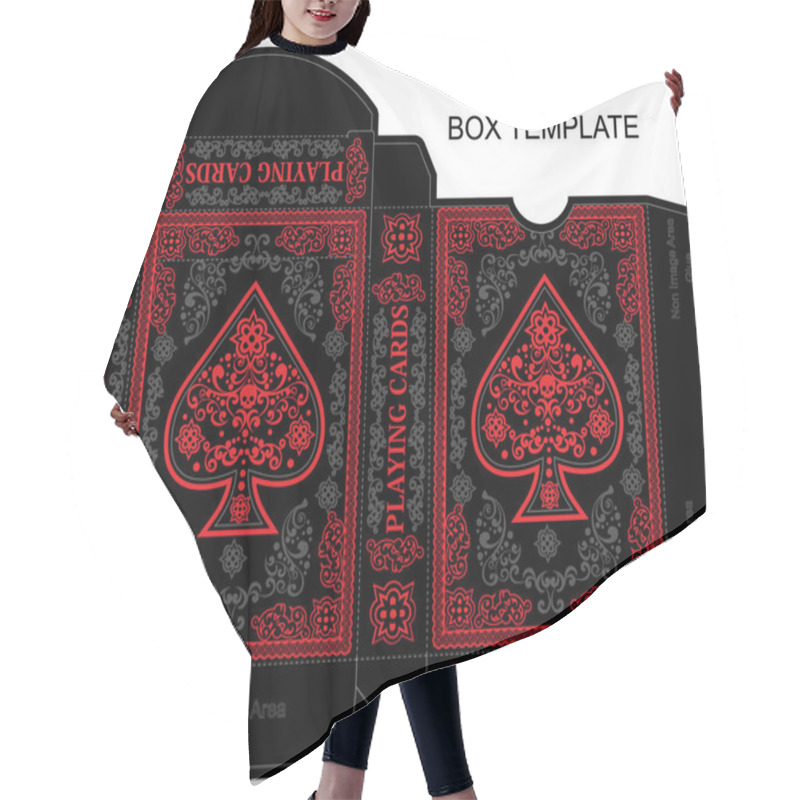 Personality  Box Template, Poker,playing Card Hair Cutting Cape