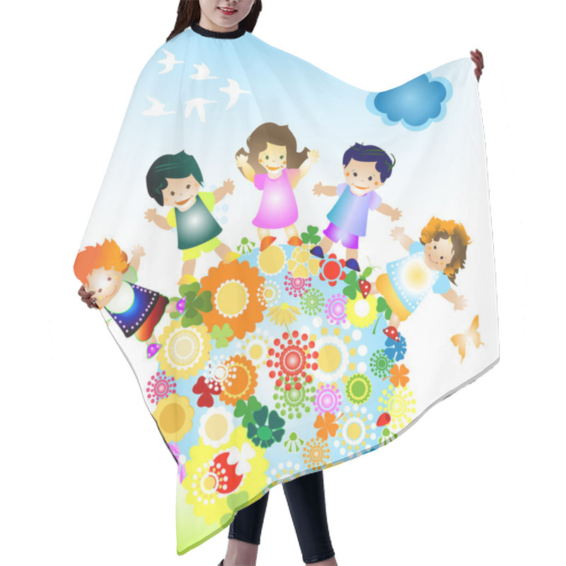 Personality  Happy Kids Hair Cutting Cape