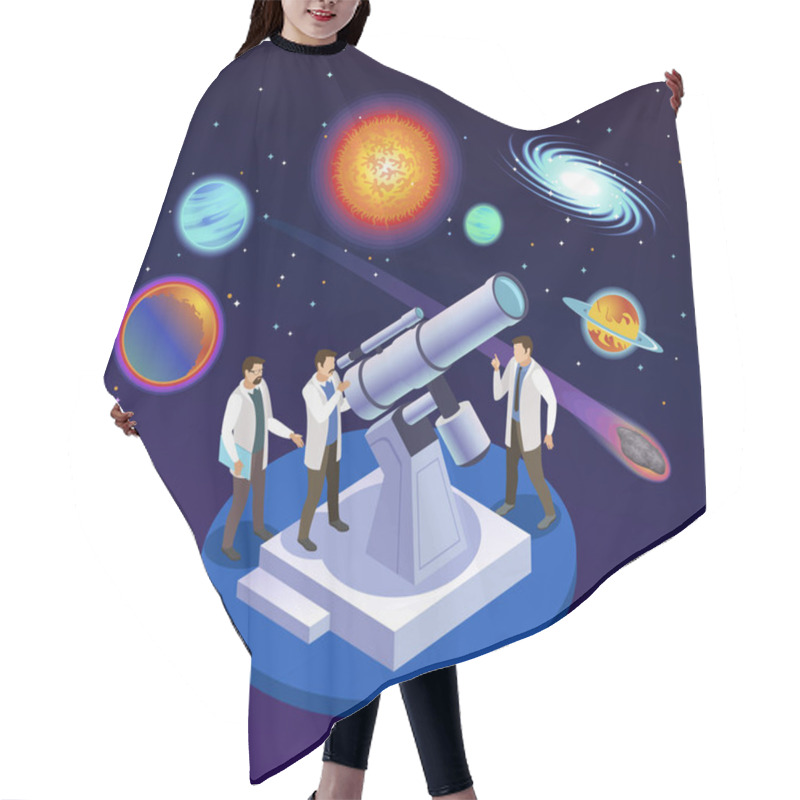 Personality  Astrophysics Isometric Composition Hair Cutting Cape