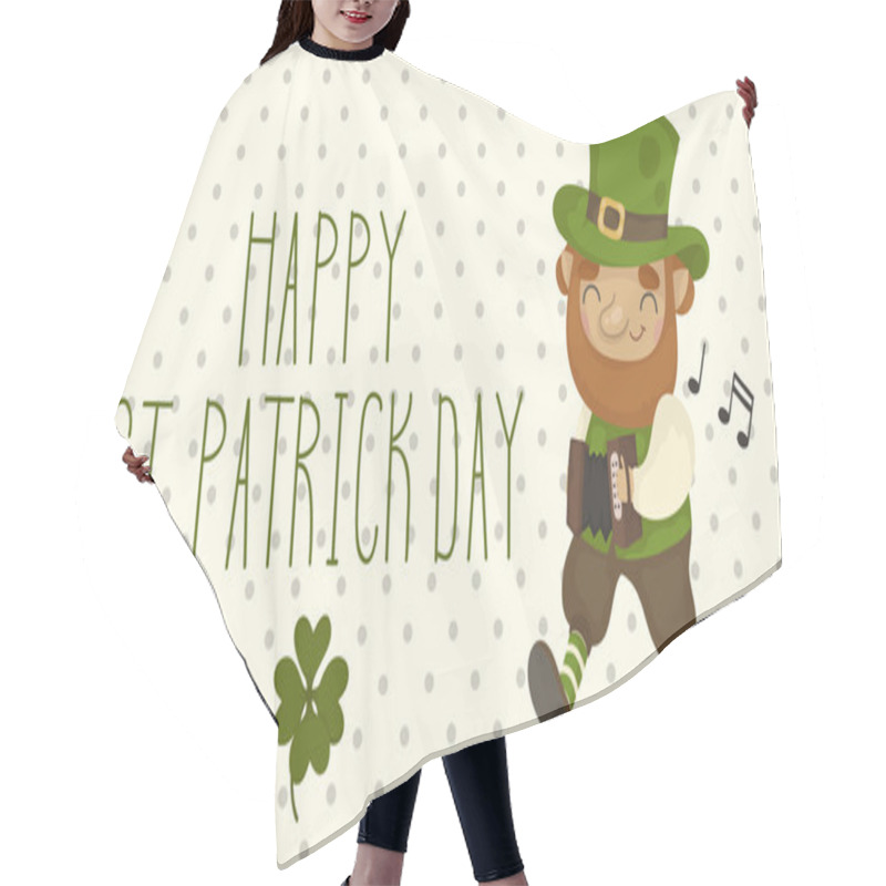 Personality  Card For St. Patrick's Day Hair Cutting Cape