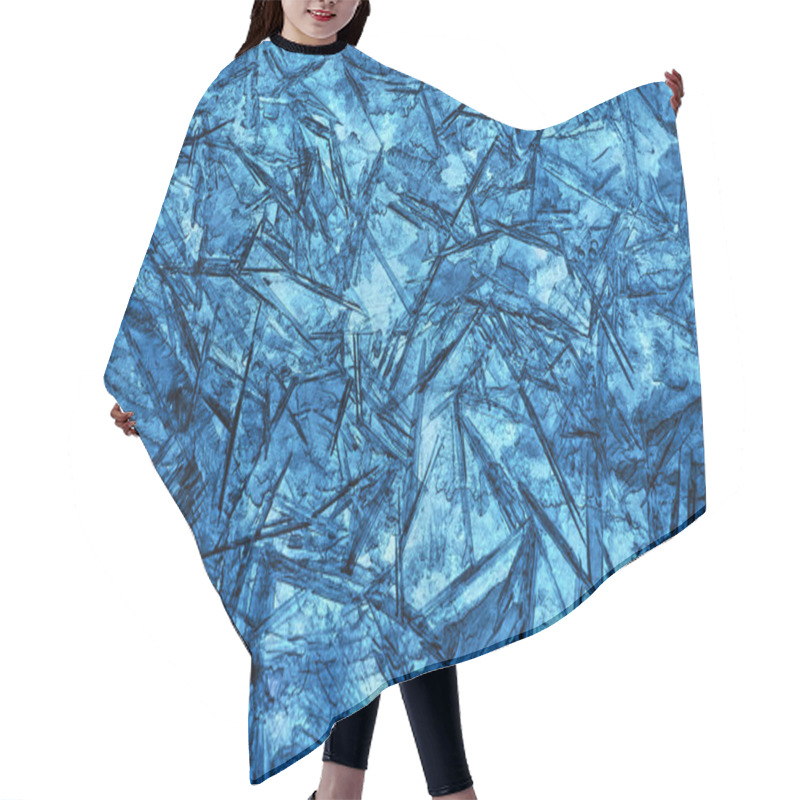 Personality  Abstract Ice Texture Hair Cutting Cape