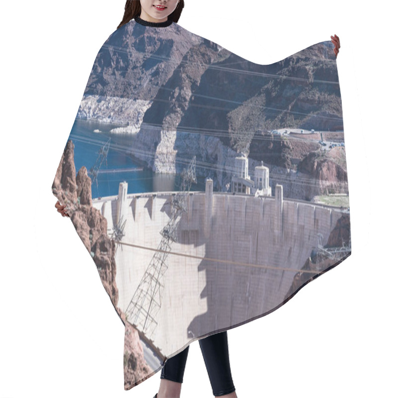 Personality  Famous Hoover Dam At Lake Mead, Nevada And Arizona Border, USA Hair Cutting Cape