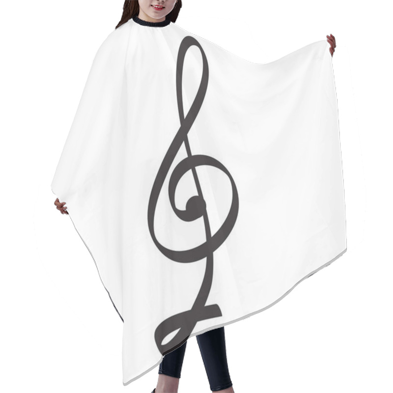 Personality  Isolated Treble Clef Musical Note Hair Cutting Cape