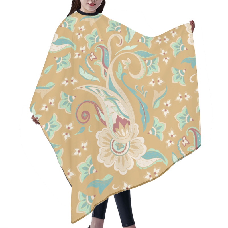 Personality  Hand-drawn Paisley Pattern. Ethnic Design. Seamless Background  Hair Cutting Cape