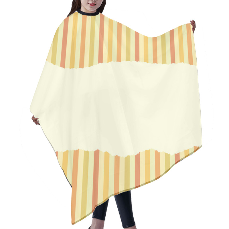 Personality  Torn Striped Wallpaper Hair Cutting Cape