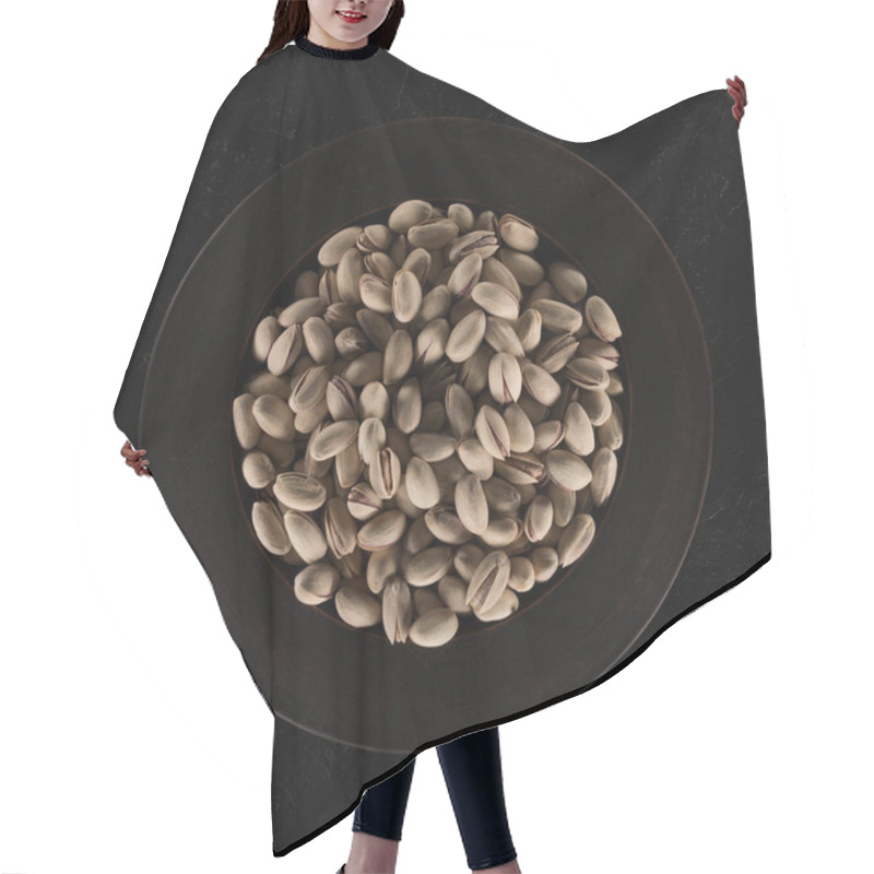 Personality  Delicious Pistachios On Plate Hair Cutting Cape