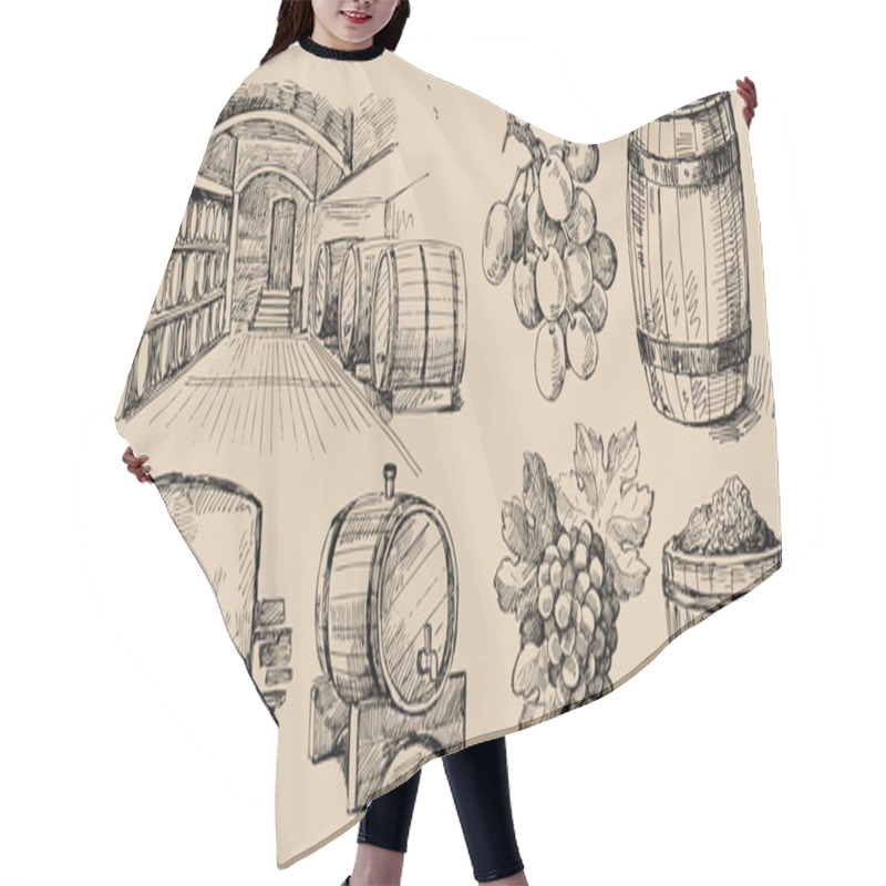 Personality  Wine Collection Hair Cutting Cape