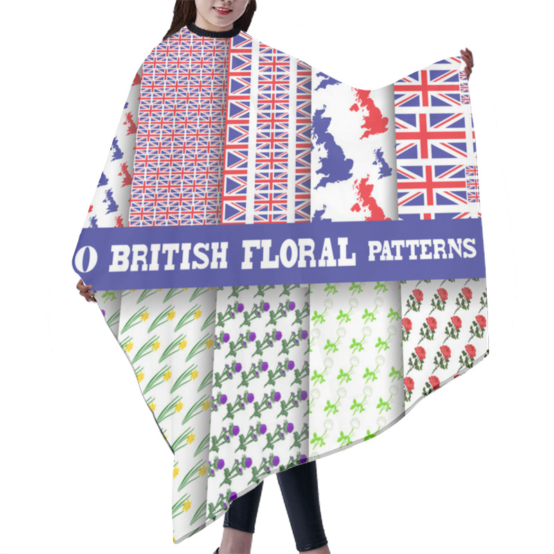 Personality  Seamless Patterns Set Hair Cutting Cape