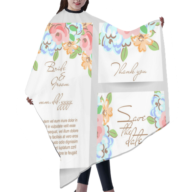 Personality  Blooming Floral Ornament Hair Cutting Cape