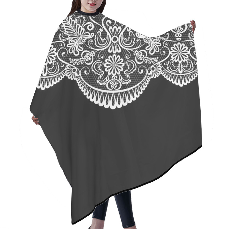 Personality  Lace Border Hair Cutting Cape