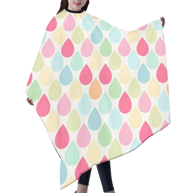 Personality  Seamless Primitive Retro Pattern With Bright Drops Hair Cutting Cape