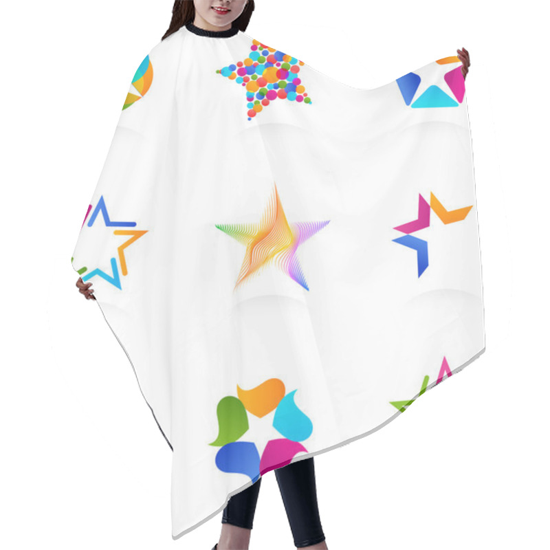 Personality  Collection Of Star Icons, Vector Hair Cutting Cape