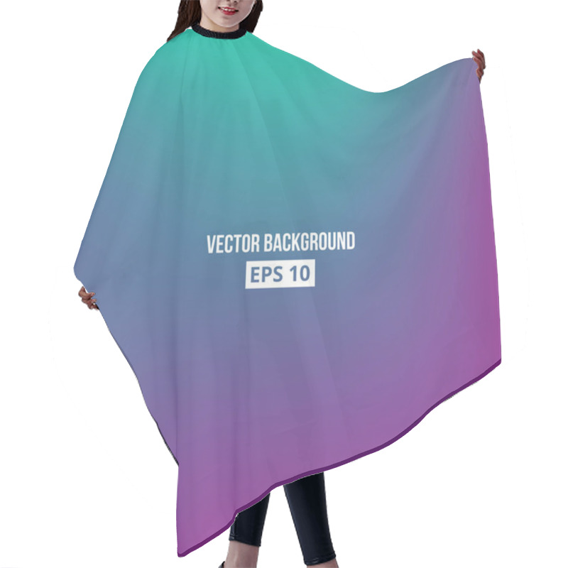 Personality  Purple, Cyan, Blue Blur Gradient Hair Cutting Cape