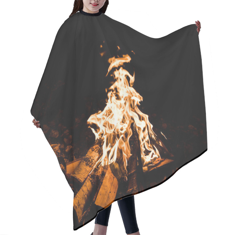 Personality  Logs Burning In Camp Fire In Darkness  Hair Cutting Cape