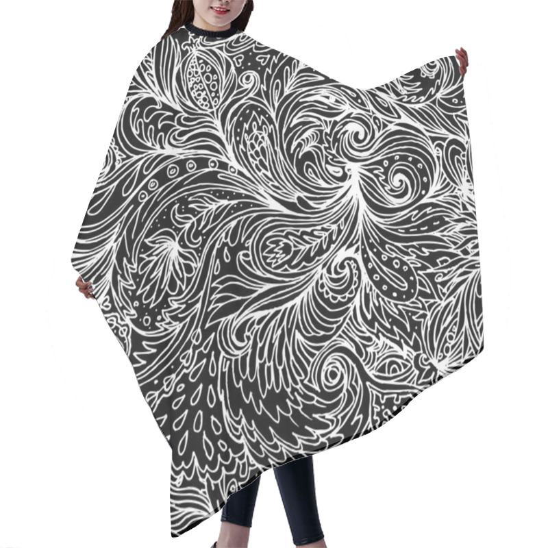 Personality  Floral Paisley Seamless Pattern Hair Cutting Cape