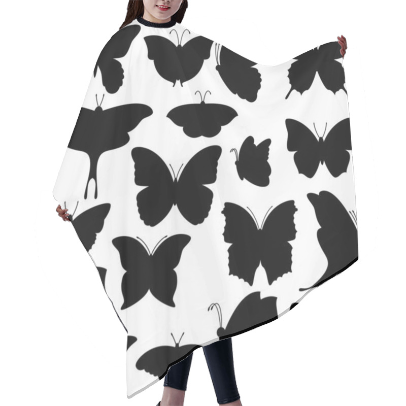 Personality  Vector Collection Of Butterfly Silhouettes Hair Cutting Cape