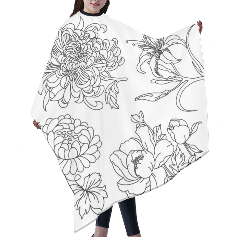 Personality  Flowers Collection Hair Cutting Cape